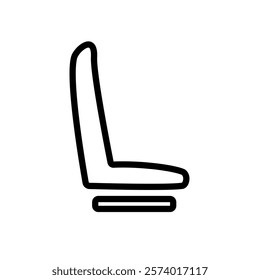 airplane seat icon, simple flat style, pictogram logo sign symbol vector illustration, isolated on white for mobile app