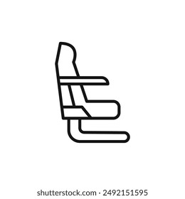 Airplane seat logo sign vector outline