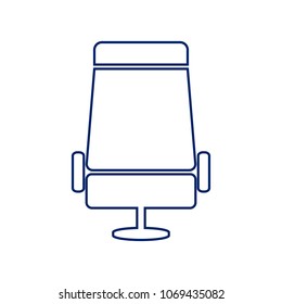Airplane seat sign illustration. Vector. Flat style black icon on white.