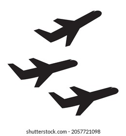 Airplane set icon vector illustration symbol