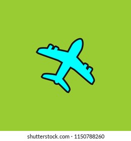 Airplane shape vektor icon