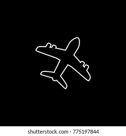 Airplane shape vektor icon