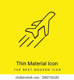 Airplane Side View In Flight minimal bright yellow material icon