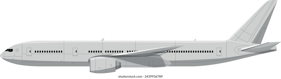 Seitenansicht des Flugzeugs. Passagierflugzeug. Flugzeug