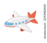 Airplane Sign Emoji Icon Illustration. Travel Vector Symbol Emoticon Design Clip Art Sign Comic Style.