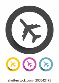 Airplane sign icon