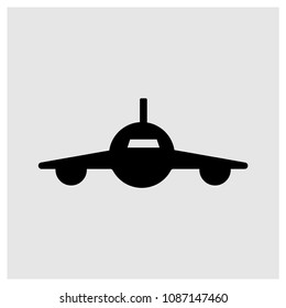 Airplane sign icon in trendy flat style isolated on grey background, modern symbol vector illustration for web