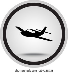 Airplane sign icon, vector illustration. Flat design style