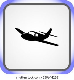Airplane sign icon, vector illustration. Flat design style