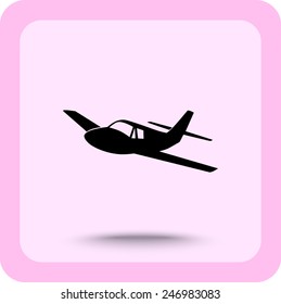Airplane sign icon, vector illustration. Flat design style