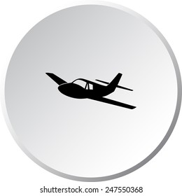 Airplane sign icon, vector illustration. Flat design style
