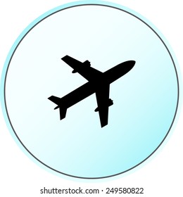 Airplane sign icon, vector illustration. Flat design style 