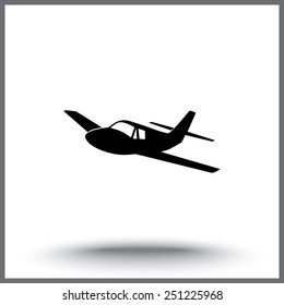 Airplane sign icon, vector illustration. Flat design style