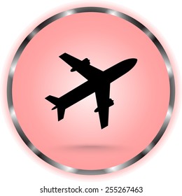 Airplane sign icon, vector illustration. Flat design style 