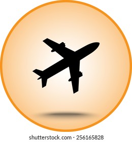 Airplane sign icon, vector illustration. Flat design style 
