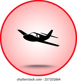 Airplane sign icon, vector illustration. Flat design style