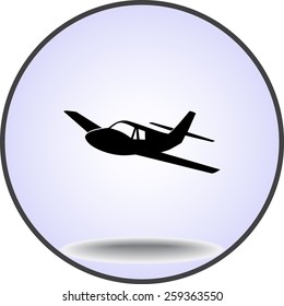 Airplane sign icon, vector illustration. Flat design style