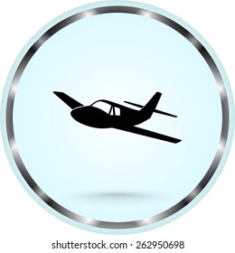 Airplane sign icon, vector illustration. Flat design style