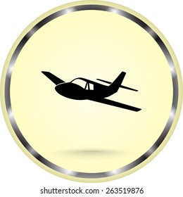 Airplane sign icon, vector illustration. Flat design style