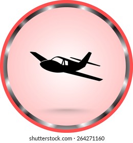 Airplane sign icon, vector illustration. Flat design style