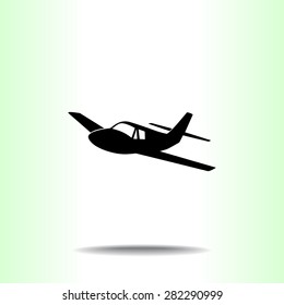 Airplane sign icon, vector illustration. Flat design style