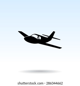 Airplane sign icon, vector illustration. Flat design style