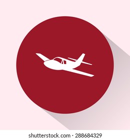 Airplane sign icon, vector illustration. Flat design style