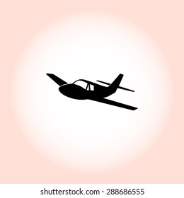 Airplane sign icon, vector illustration. Flat design style