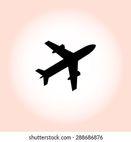 Airplane sign icon, vector illustration. Flat design style 