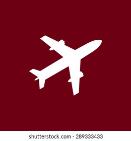 Airplane sign icon, vector illustration. Flat design style 