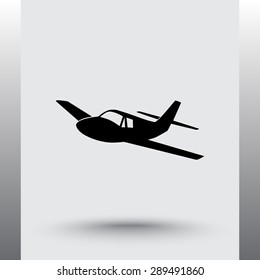 Airplane sign icon, vector illustration. Flat design style