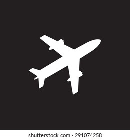 Airplane sign icon, vector illustration. Flat design style 