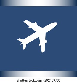 Airplane sign icon, vector illustration. Flat design style 