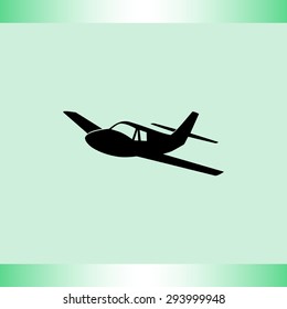 Airplane sign icon, vector illustration. Flat design style