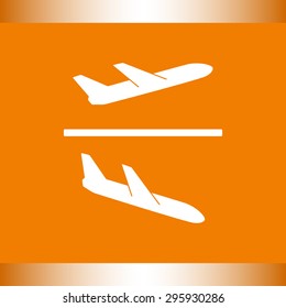 Airplane sign icon, vector illustration. Flat design style 