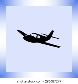Airplane sign icon, vector illustration. Flat design style