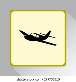 Airplane sign icon, vector illustration. Flat design style