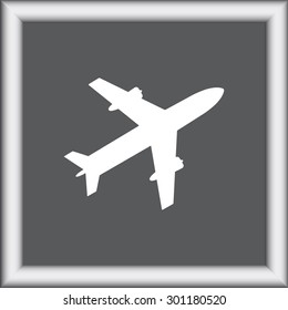 Airplane sign icon, vector illustration. Flat design style 