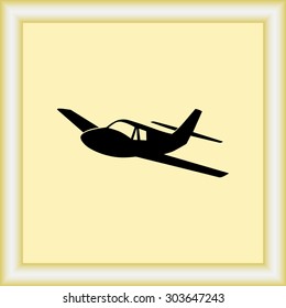 Airplane sign icon, vector illustration. Flat design style
