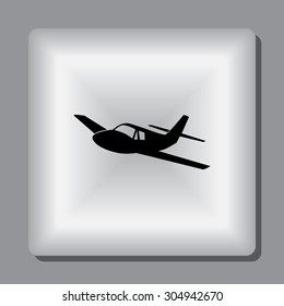 Airplane sign icon, vector illustration. Flat design style
