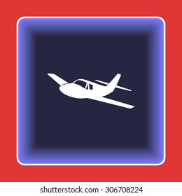 Airplane sign icon, vector illustration. Flat design style