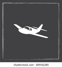 Airplane sign icon, vector illustration. Flat design style