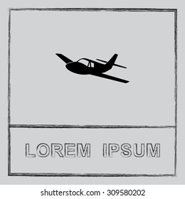Airplane sign icon, vector illustration. Flat design style