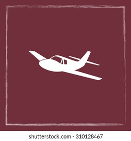 Airplane sign icon, vector illustration. Flat design style