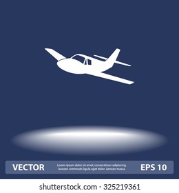 Airplane sign icon, vector illustration. Flat design style