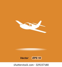 Airplane sign icon, vector illustration. Flat design style