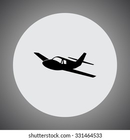 Airplane sign icon, vector illustration. Flat design style