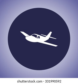 Airplane sign icon, vector illustration. Flat design style