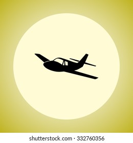 Airplane sign icon, vector illustration. Flat design style