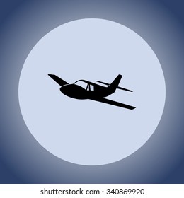 Airplane sign icon, vector illustration. Flat design style